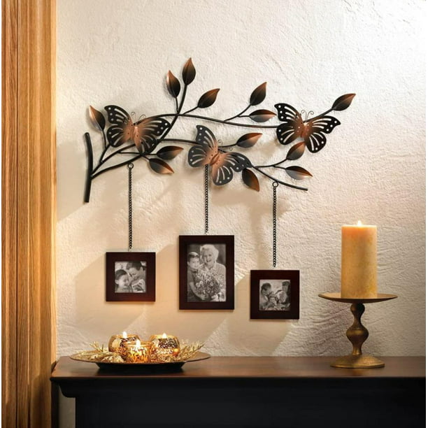 18 Metal Butterfly Bronze holding Cushion Wall Tattoos Wall objects Deco Gift